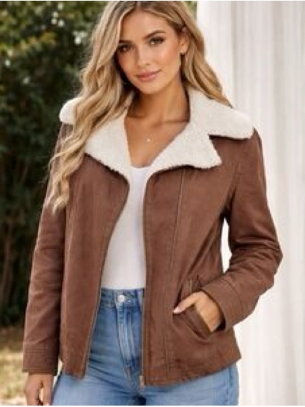 NWT Quiksilver 2-in-1 Brown Canvas Moto Jacket & Vest -M